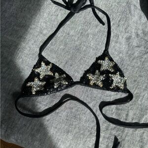Sequin star triangle bra top from her pony the label